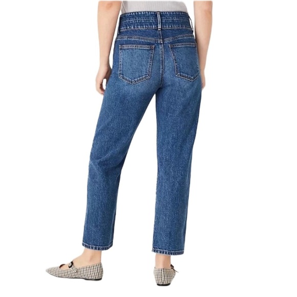 {Ann Taylor} "The Straight Crop" Straight Leg Ankle Stretch Denim Jeans - Picture 2 of 5